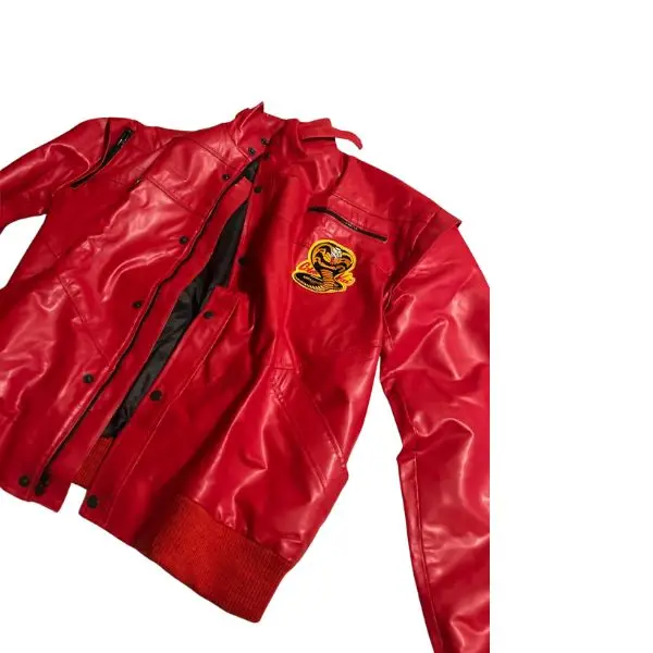Johnny Lawrence Red Jacket-Inspired Faux Leather Jacket for Men