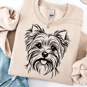 Yorkie Sweatshirt, Yorkie Dog Seater, Dog Mama Sweatshirt, Dog Lover Crewneck, Gift For Her