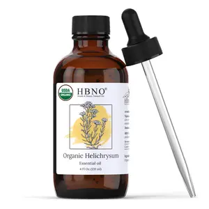 HBNO Helichrysum Gymnocephalum Essential Oil Organic 4 Fl Oz 120 ml Steam Distilled South Africa Aroma Herbaceous Medicinal Camphoraceous Eucalyptus-like Versatile Uses Diffuser Air Freshener Surface Cleaner Soap Making Candles - Solution, Healthcare