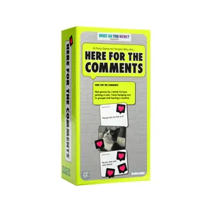 Here For The Comments by Relatable - An Adult Party Game Built on Internet Culture, Funny Party Games for Game Night and Fun Gifts – Includes 100 Status Cards, 240 Comment Cards and 12 Heart Tokens