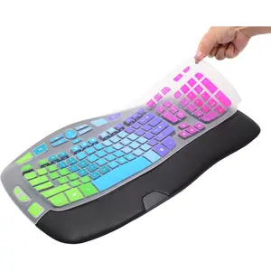 Keyboard Cover for  K350 MK550 MK570  Wave Keyboard,Colorful  Keyboard Protector  for  K350 MK550 MK570  Keyboard Protective Accessories(Utra-Thin)