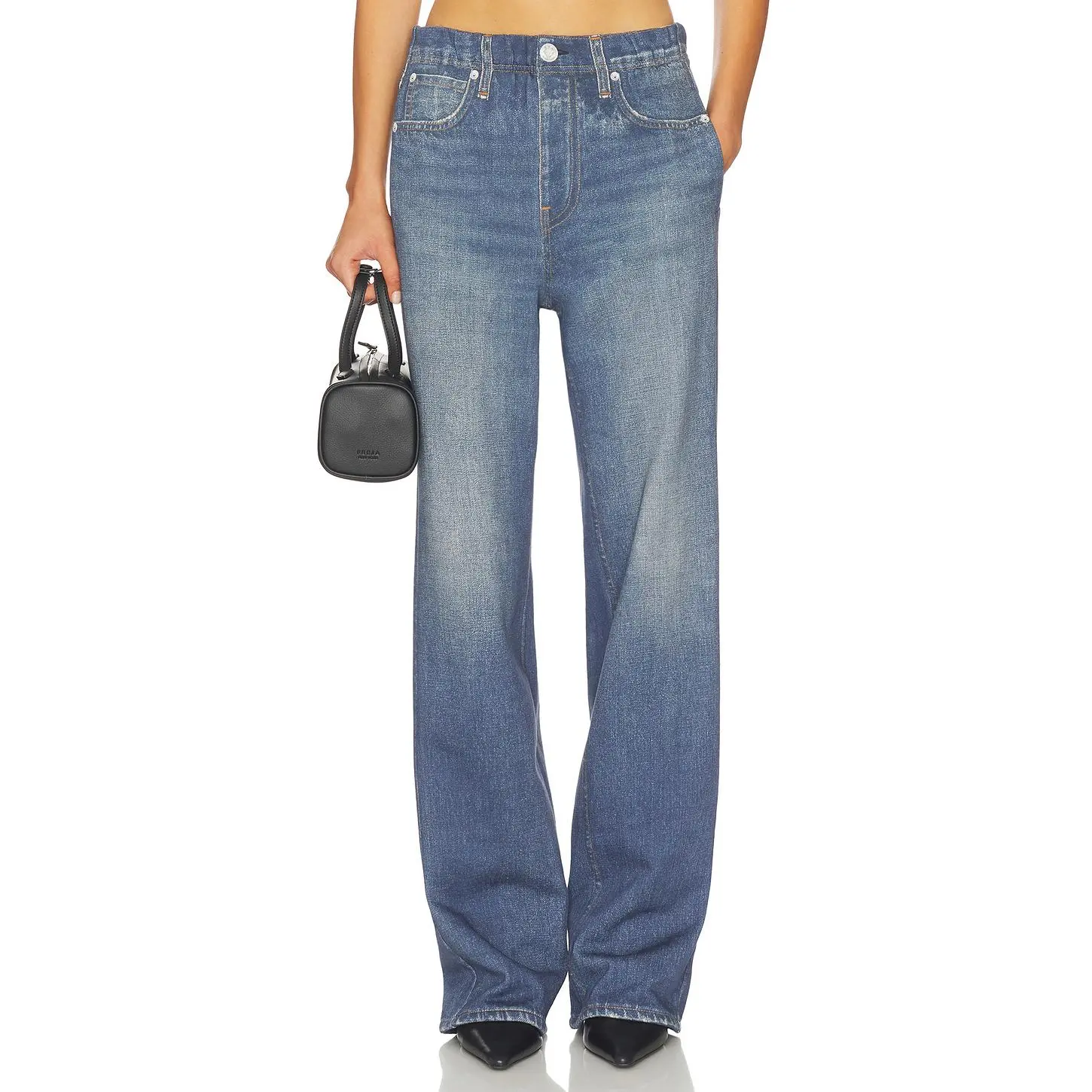 Rag & Bone x REVOLVE rb Miramar Fleece Wide Leg Jeans in Anderson Rag & Bone x REVOLVE rb Miramar Fleece Wide Leg Jeans in Anderson