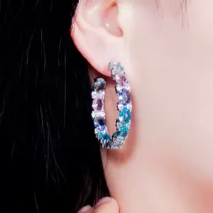 Luxurious Silver Plated Hoops