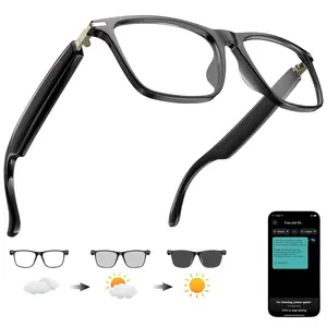 Ai Translation Smart Glasses with Chat GPT Bluetooth for Men Women with 164 Language Color-Change Lens Clear Headphone with Speaker Sunglasses, Travel Meeting Trade Business, Multifunctional Smart Glasses