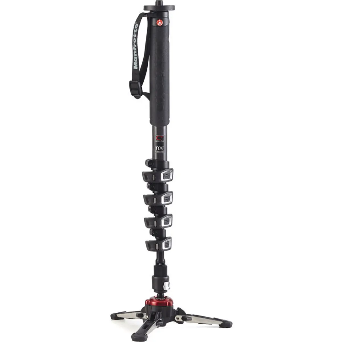 Manfrotto XPRO 5-Section Carbon Fiber Video Monopod, Retractable Camcorder Accessory with Secure Lock, Handy Camera Support