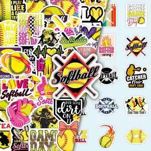 100 sheets of two sets of duplicate softball sports personality creative trendy cool decoration DIY scrapbook phone case stickers