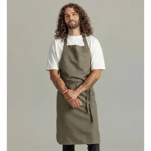 4579 Bib apron - Olive green