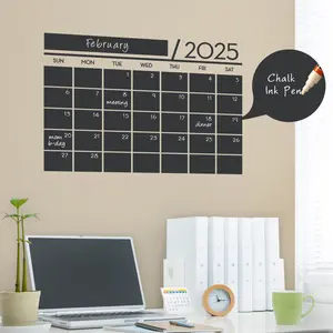 Chalkboard Calendar Wall Decal for Busy Lives in 2025 - Office Stationery & Supplies