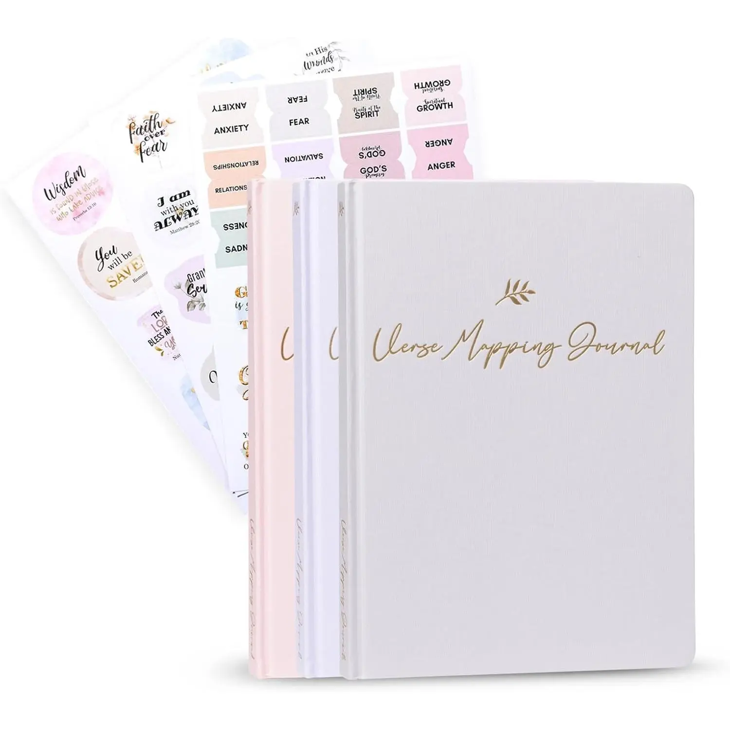 Linen  Verse Mapping Journal:   Study Journal with Space for Notes, Ideal  Journaling Kit and Prayer Journal for Women - 7" x 10" (Grey)