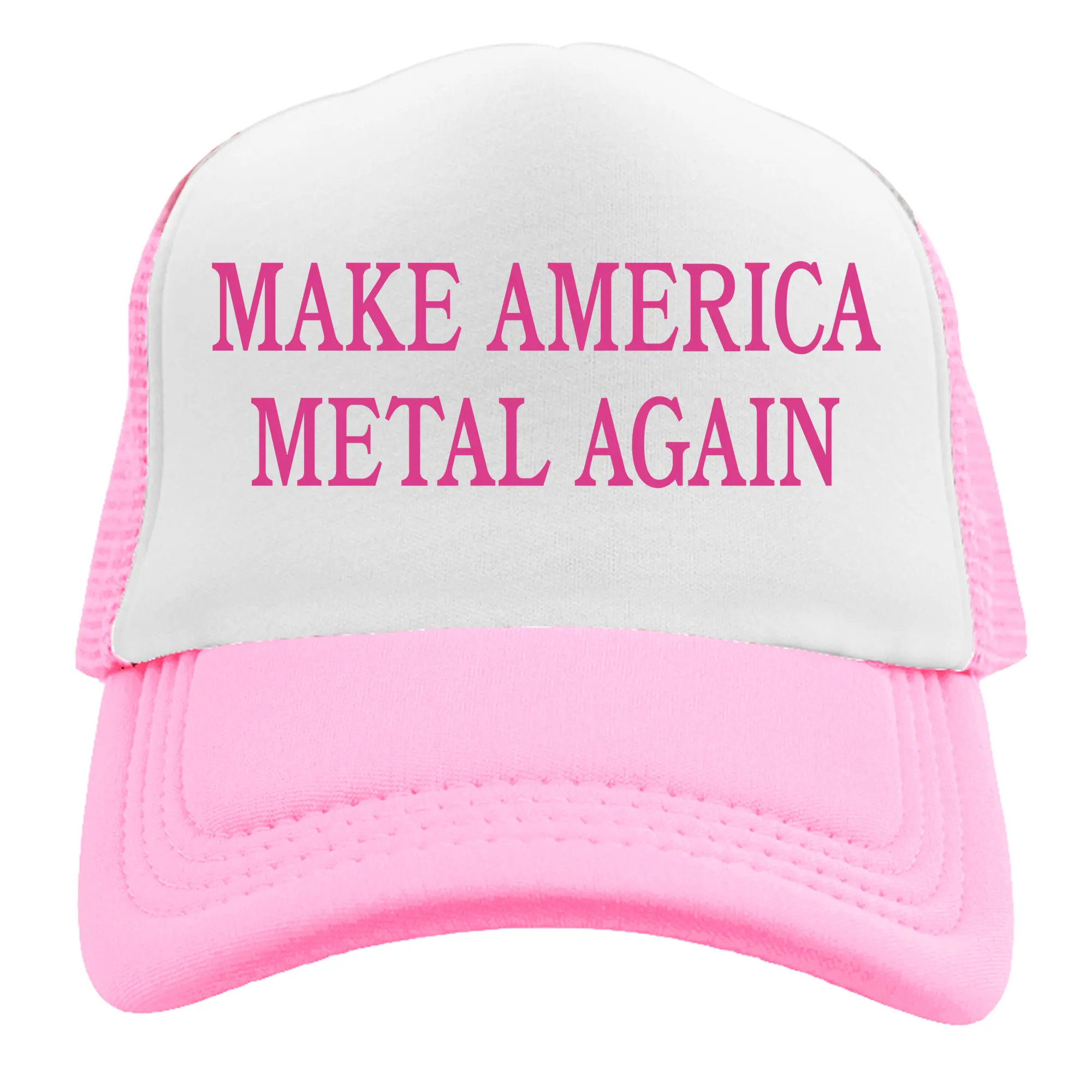 Make America Metal Again, Unhinged Trucker Hat, Embroidered Hat, Redneck Hats, Funny Trucker Hats, Adult Trucker Hat, Humor Hats, Silly