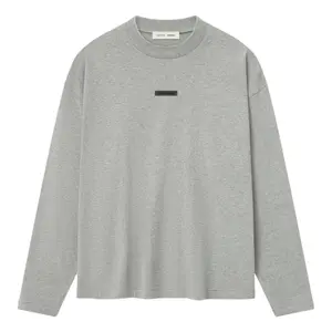 Fear of God Essentials Classic Long Sleeve T-Shirt 'Concrete Heather' 125SP254205F