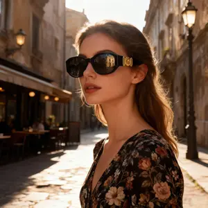 EyeconicFinds Vintage 90s Small Narrow SquareRetro Trendy Sunglasses Women Men  Travel Accessory Internet Celebrity Style    UV Protective Sunglasses B2322