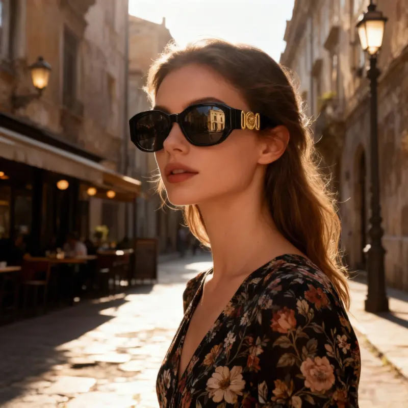 EyeconicFinds Vintage 90s Small Narrow SquareRetro Trendy Sunglasses Women Men  Travel Accessory Internet Celebrity Style    UV Protective Sunglasses B2322