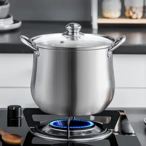 Large Stainless Steel Stock Pot – Durable Cooking Pot for Soups, Stews, Pasta & Family Meals