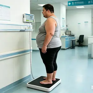 660lbs/300kg High Capacity Weight Scale, Portable Weighing Device, Heavy Duty Medical Grade Digital Body Weight Floor Scale, KG LB OZ 3 Measuring Units, High Accuracy Easy Read Digital Display, Weight Loss Daily Monitoring, for Home Clinic Hospital,