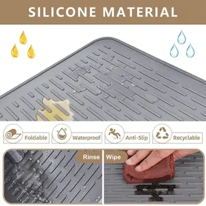 Extra Large Silicone Electric Stove Top Cover & Heat Resistant Glass Cooktop Protector - Versatile Flat RV Range Stovetop Mat - Reusable Dish Drying Mat - Essential Kitchen Accessories & Home Decor