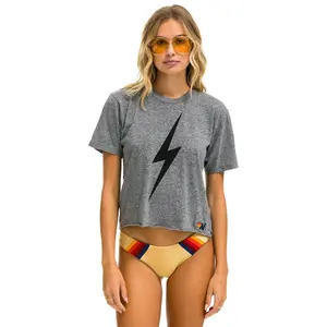 BOLT BOYFRIEND TEE - HEATHER GREY