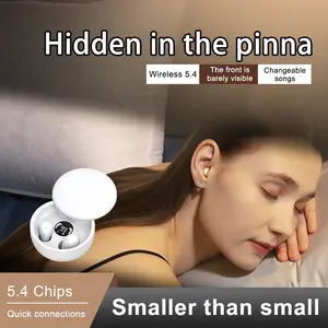 Ultra Mini Hidden Sleep Earbuds, Bluetooth 5.4 Wireless Headphones, Lightweight No Pressure for Side Sleepers, Long Battery Life for Deep Sleep & Daily Use
