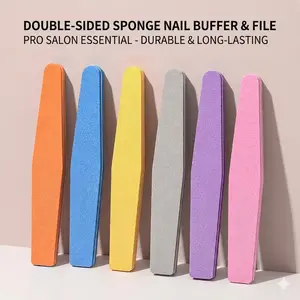 Professional 180/240 Grit Double Sided Emery Boards for Natural Nails Fingernail Toenail File Kit, Solid build stays steady during frequent use