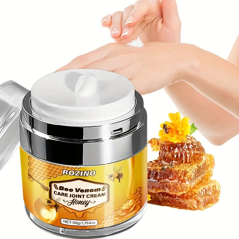 ROZINO  Honey Care Joint Cream - Moisturizing Easy-to-Absorb Non-Sticky Texture - Daily Joint & Skin Nourishment - 50g/1.764oz