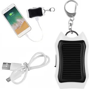 Mini Solar Charger Keychain Solar Battery Pack Fast Charging Player Tablet Cellphone Backup Power Bank Sistemle
