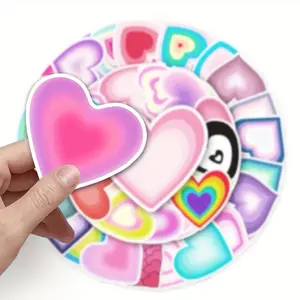 50 PCS, Multi-Colored Heart Shaped Stickers. No Duplicates and Waterproof.  Great for holidays, birthday parties, anniversaries and more !