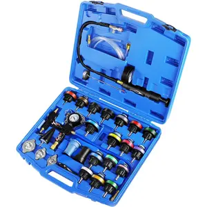 Radiator Coolant  Tester Vacuum Refill Tool Kit, 28 count Automotive Cooling System Leak Test and Pneumatic Purge Fill Set with Testing Adapter Caps Universal for Airlift  Auto