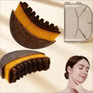 Lymphatic Facial Contour Brush for Jawline & Chin Sculpting, Dry Massage Tool for Lymphatic Drainage & Face Tension Relief, Ergonomic Fit Beauty Tool for Daily Use