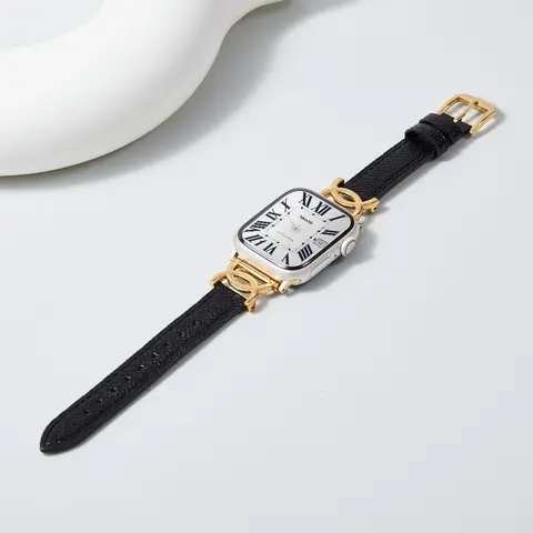 MISSAIR Slim Leather Band for Women, Adjustable Elegant Strap Compatible with Apple Watch Series 1–12, SE & Ultra, 38mm–49mm