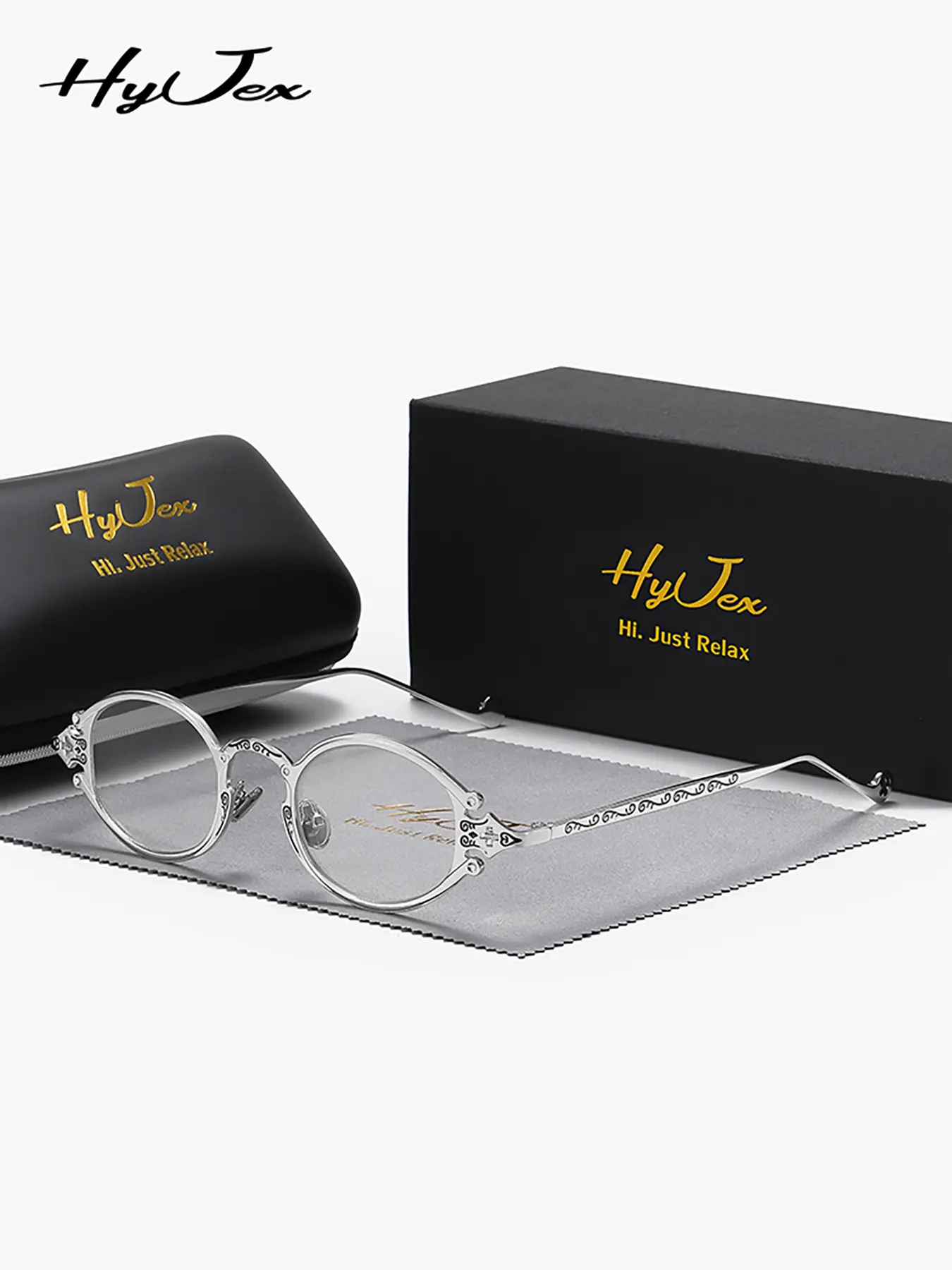 1 Piece Hyjex Unisex Oval Full Frame Flat Mirror Metal Frame Eyeglasses Stylish Trendy Eyewear Trendy Casual Glasses Futuristic designs expressing individuality