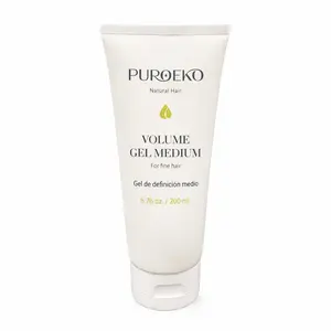 PUROEKO Medium Hold Volume Gel – Lightweight Hair Gel for Flexible Styling & Natural Volume, No Stiffness 1 Bottle 200ml