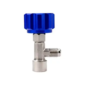 1/4'' R1234yf Refrigerant Can Tap Dispensing Valve Gas Bottle Opener Refrigerant Tank Adapters for Car Air Conditioning Systems tool repair tool kit