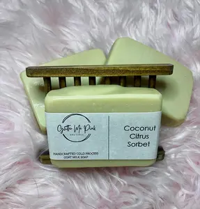 Handcrafted Cold Process Goat Milk Soap- Coconut Citrus Sorbet