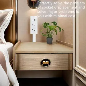 Rotating Wall Outlet Extender -2 AC + USB- C/A Ports (34" Extension, Wall-Mountable & ETL Certified) I Space-Saving Power Solution for Home & Office,Portable ,easy to use