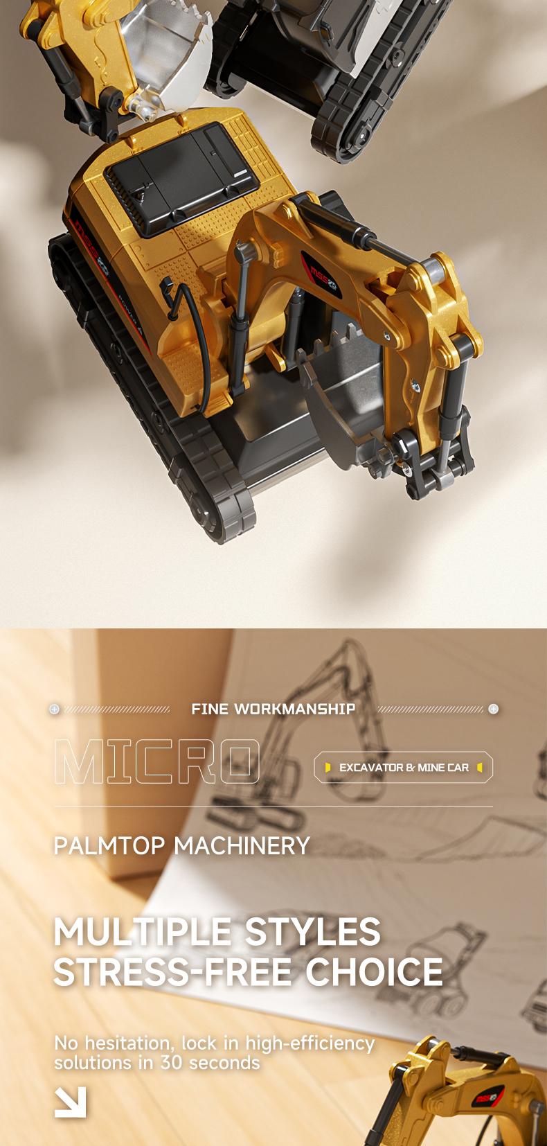 BRRRRT 1/64 Mini Forklift Toy,Remote Control Excavator and Dump Truck Full Proportion Toy Set with Lights and Sounds for Adults Kids Boys and Girls RC Construction Vehicles BRRRRT 1/64 Mini Forklift Toy,Remote Control Excavator and Dump Truck Full Proportion Toy Set with Lights and Sounds for Adults Kids Boys and Girls RC Construction Vehicles