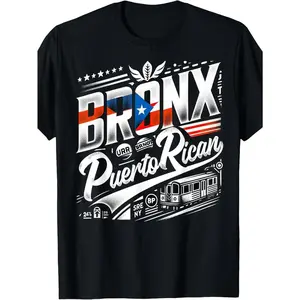 Bronx Puerto Rican Pride 100% Cotton T-Shirt for Men & Women Crewneck Casual Stretch Top All-Season Golf Gift men's t shirts