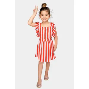 Shiloh Girl's Flutter Sleeve Dress - Nautical