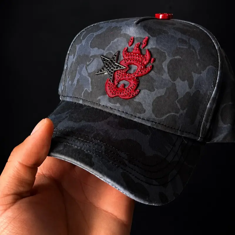El Barbas "FTR" Camo Hat - Stylish Outdoor Headwear for Casual Wear