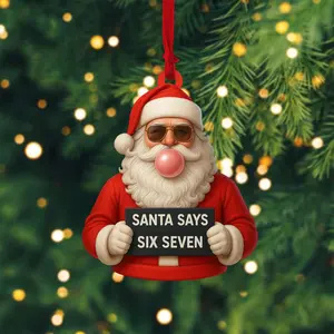 Six Seven Christmas Ornament, Funny Number Meme Ornament, 6 7 Christmas Tree Decoration, Christmas Gift for Kids, Gen Alpha Humor Ornament