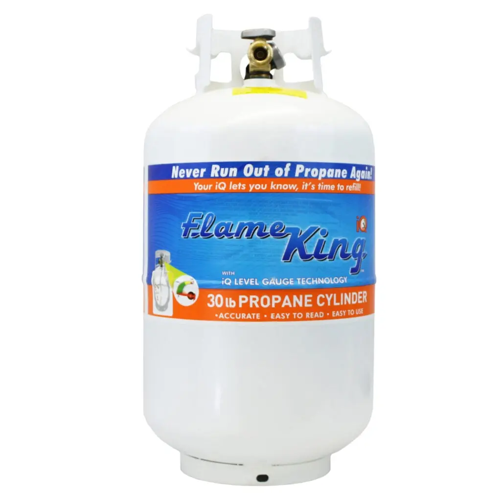 Flame King YSN330 30 lbs Pre-Purged Liquid Propane Cylinder with OPD Valve, Built-In Gas Gauge for Accurate Gas Level Readings