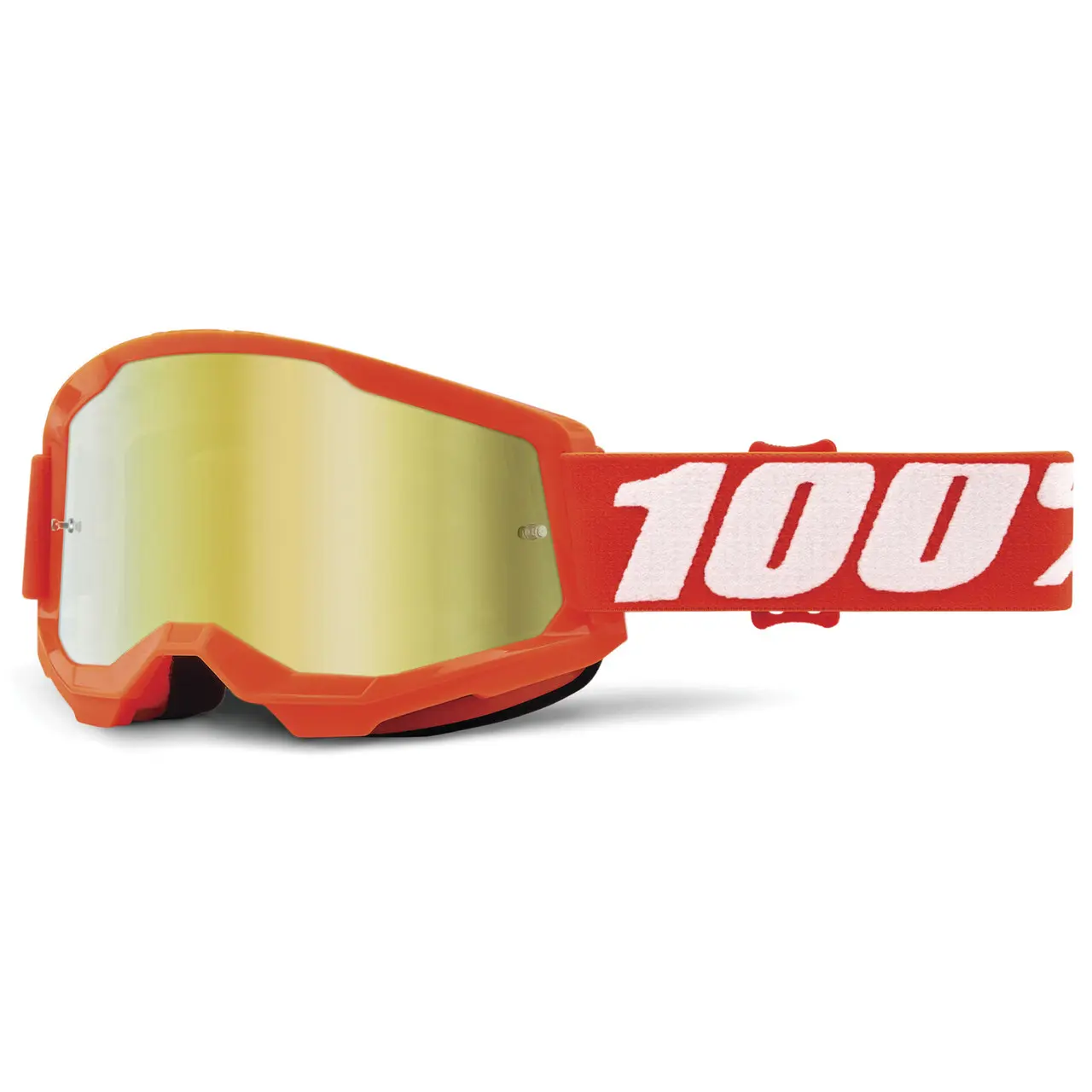 100% Strata 2 Neon Orange Goggles