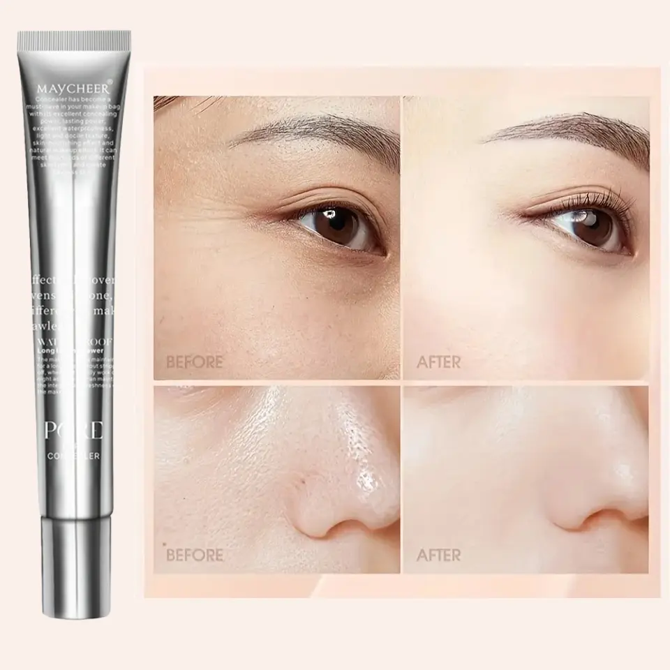 Long-Lasting Shimmer Concealer Moisturizing Poreless Flawless Base Foundation Primer, Full Coverage Matte Finish, Buildable Matte Coverage, Multi-Pack Makeup Balm
