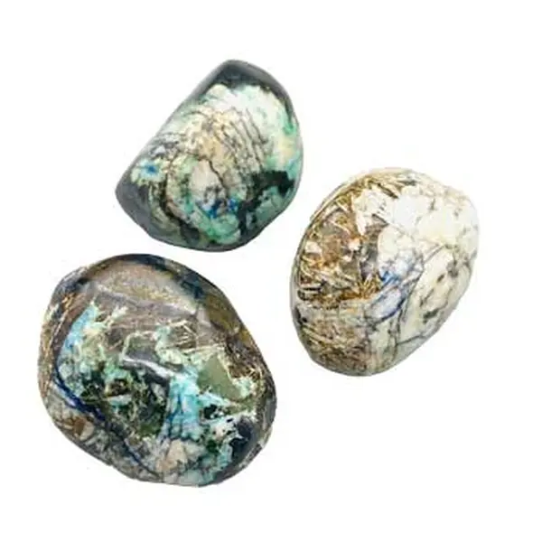 Azurite Malachite Tumbled Stones 1 lb — Meditation Crystal Bulk Lot