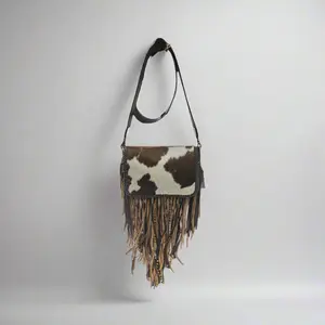 LV-08 Cowhide purse with fringes