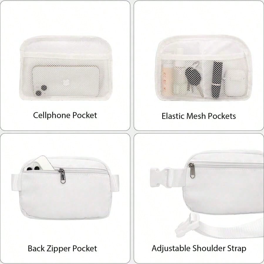 Bride Gifts, Bachelorette Gifts Bride Fanny Pack, Bride To Be Gifts Wedding Day Bachelorette Party Engagement Honeymoon, Pearl Bride Belt Bag White