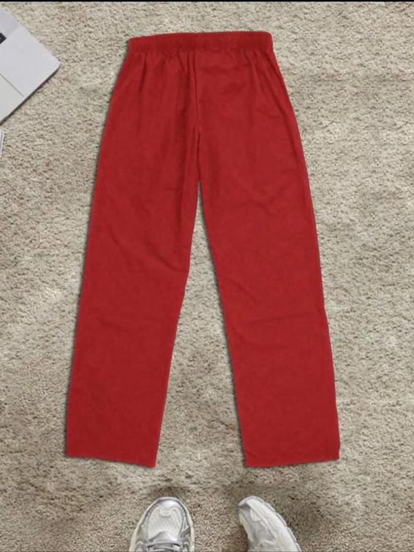 Men's Letter & Striped Print Pockets Pants, Regular Fit Casual Comfy Breathable Pants for Outdoor Daily Wear, Men's Trousers for All Seasons Men's Letter & Striped Print Pockets Pants, Regular Fit Casual Comfy Breathable Pants for Outdoor Daily Wear, Men's Trousers for All Seasons