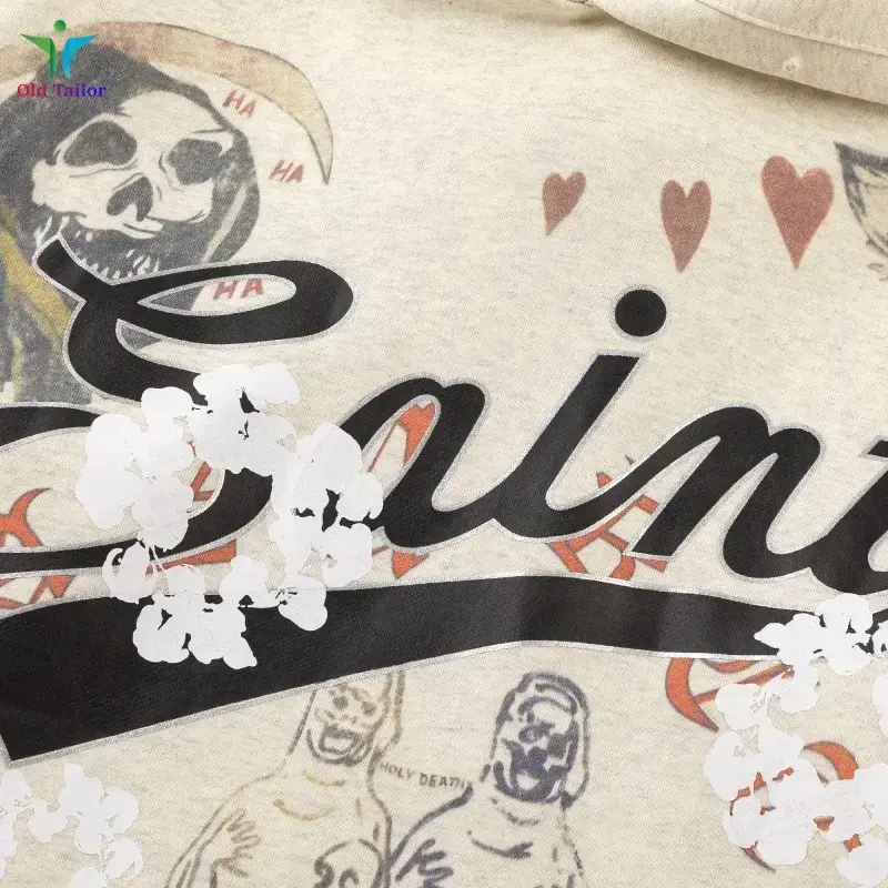 High Street 25SS Graffiti Printed Old Dress Hoodie Vintage Casual Loose Sweatshirt Winter Clothing High Street 25SS Graffiti Printed Old Dress Hoodie Vintage Casual Loose Sweatshirt Winter Clothing