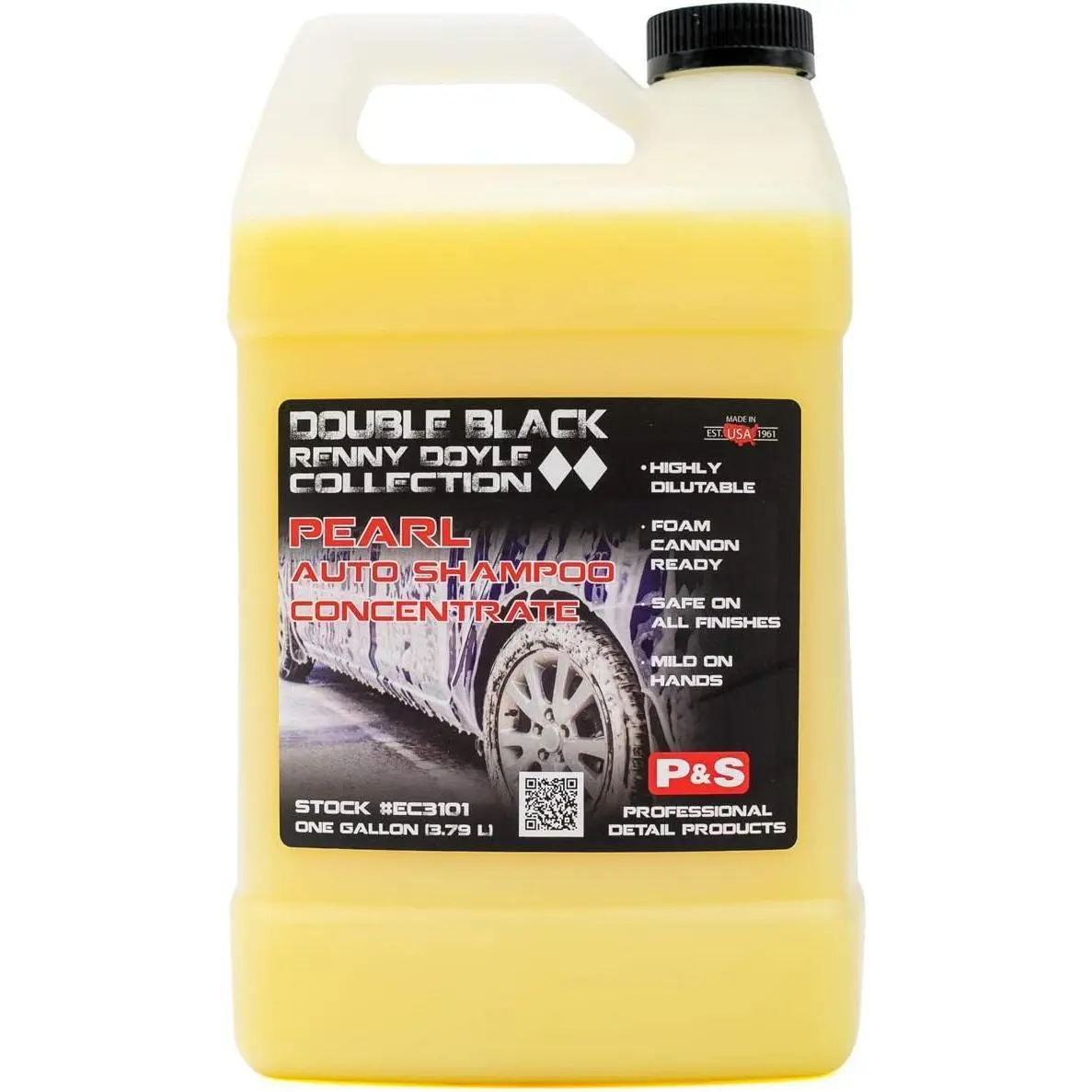 Professional Pearl Auto Shampoo – High-Foaming, pH-Balanced Car Wash Soap, Biodegradable, Safe for All Finishes, Lemon Scent, Foam Cannon Bucket Wash - 1 Gallon