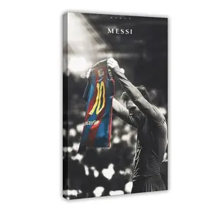 Lionel Messi Football Poster,Sports Poster, HD Wall Art Canvas Painting For Home Decor, No Frame