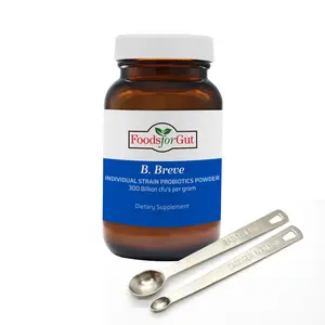 Foods For Gut Bifidobacterium Breve Probiotic Powder 300 Billion cfu's | Made in USA | No Additives | Digestive & Immune Support | High Potency | B. Breve
